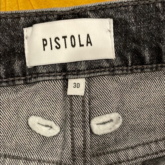Pistola Grey Denim Distressed Jeans Women’s Size 30 Raw Hem - Picture 3 of 7